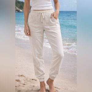 Athleta white Joggers XS Soft Stretch Lounge Pants Neutral Athleisure